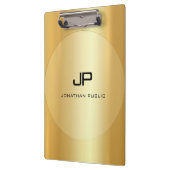 Custom Elegant Faux Gold Monogram Classic Sjabloon Klembord (Links)