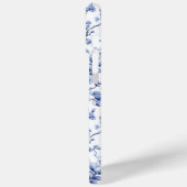 Custom Elegant Frans  Blauw Bloemen Gift Case-Mate iPhone Case (Achterkant / Links)