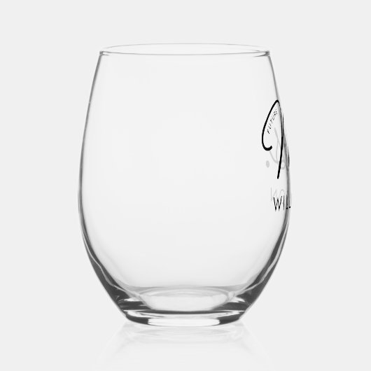 Custom Elegant Future Mrs Modern Verloving Wijnglas Zonder Voet (Rechts)