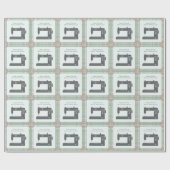 Custom Elegant Gelukkig Naaimachine Dag DIY Art Cadeaupapier (Vlak)