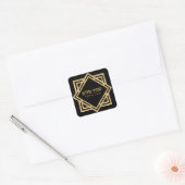 Custom Elegant Gold Hebrew Shabbat Shalom Vierkante Sticker (Envelop)