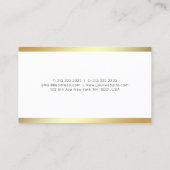 Custom Elegant Gold Look Modern Calligrafie Script Visitekaartje (Achterkant)