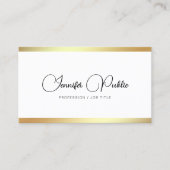 Custom Elegant Gold Look Modern Calligrafie Script Visitekaartje (Voorkant)