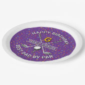 Custom Elegant Golf Party Design Papieren Bordje (Gekanteld)