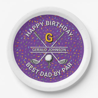 Custom Elegant Golf Party Design Papieren Bordje
