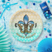 Custom Elegant Golf Party Design Papieren Bordje (Feest)