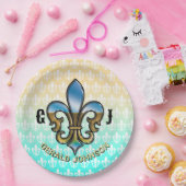 Custom Elegant Golf Party Design Papieren Bordje (Feest)