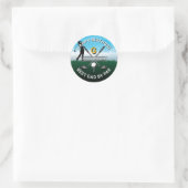 Custom Elegant Golf Party Design Ronde Sticker (Tas)
