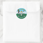 Custom Elegant Golf Party Design Ronde Sticker (Tas)