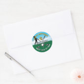 Custom Elegant Golf Party Design Ronde Sticker (Envelop)