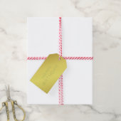 Custom Elegant Gouden Gele Gelukkige Verjaardagswe Cadeaulabel (Met Touw)