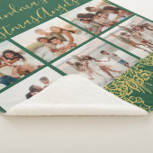 Custom Elegant Grandma's Christmas Photo Collage Sherpa Deken (3/4)