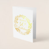 Custom Elegant Happy Birthday Echt Goud Folie Kaarten (Voorkant)