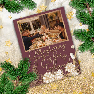 Custom Elegant Holiday Season Greeting Card Design Feestdagen Kaart