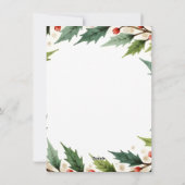 Custom Elegant Holly Pine Christmas Card Feestdagenkaart (Achterkant)