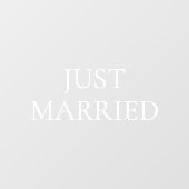 Custom Elegant Just Married Car Wedding Banner  Raamsticker (Vel)