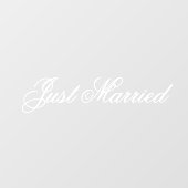 Custom Elegant Just Married Car Wedding Banner Raamsticker (Vel)