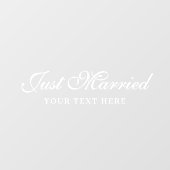 Custom Elegant Just Married Car Wedding Banner  Raamsticker (Vel)