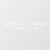 Custom Elegant Just Married Car Wedding Banner  Raamsticker (Vel)