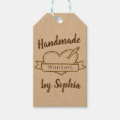 CUSTOM Elegant karton handgemaakt Cadeaulabel (Voorkant)