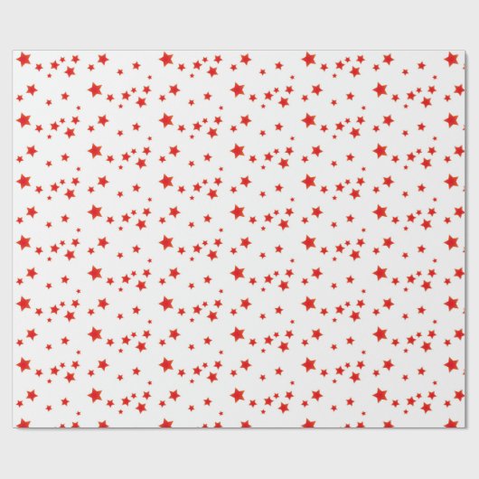 Custom Elegant Klassiek Rood Wit Kerstcadeau Cadeaupapier (Vlak)