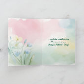 Custom Elegant Kleurrijke Bloemen Moederdag Kaart (Binnen)