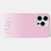 Custom Elegant Licht Katoen Snoep Roze Monogram Case-Mate iPhone Case (Achterkant (horizontaal))