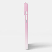 Custom Elegant Licht Katoen Snoep Roze Monogram iPhone Hoesje (Linkerkant)