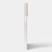 Custom Elegant Licht Neutraal Ivoor Beige Monogram iPhone Hoesje (Rechterkant)