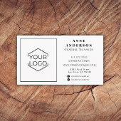 Custom Elegant Logo Professional Wit Visitekaartje