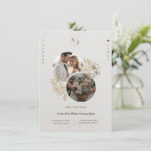 Custom Elegant Luxurious Wedding Save The Date Kaart (Staand voorkant)