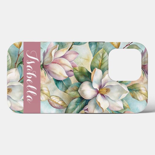 Custom Elegant Magnolias Case-Mate iPhone Case (Achterkant (horizontaal))