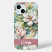 Custom Elegant Magnolias Case-Mate iPhone Case (Achterkant)