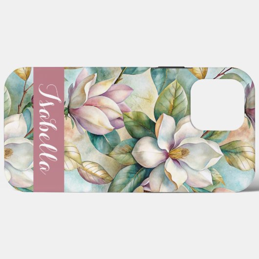 Custom Elegant Magnolias Case-Mate iPhone Case (Achterkant (horizontaal))
