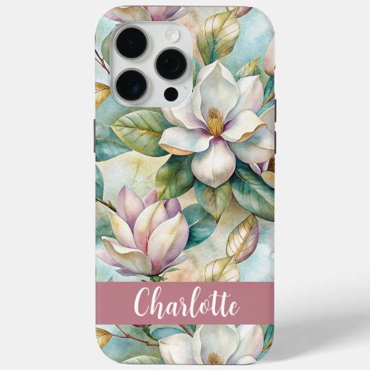 Custom Elegant Magnolias Case-Mate iPhone Case (Achterkant)