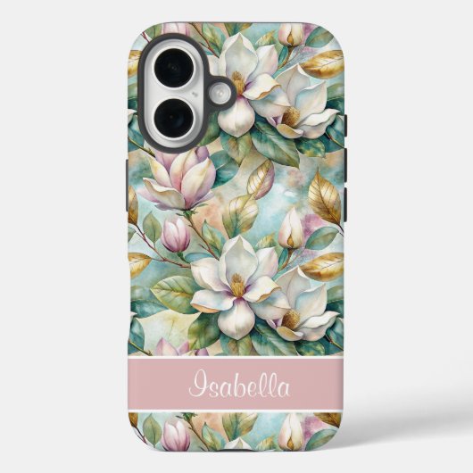Custom Elegant Magnolias Case-Mate iPhone Case (Achterkant)