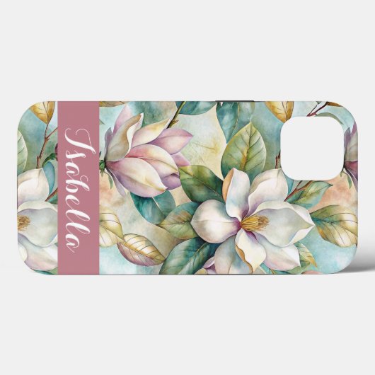 Custom Elegant Magnolias Case-Mate iPhone Case (Achterkant (horizontaal))