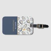 Custom Elegant Marine Oysters Bagagelabel (Voorkant (horizontaal))