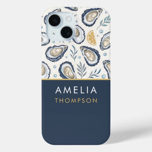 Custom Elegant Marine Oysters Case-Mate iPhone Case (Achterkant)