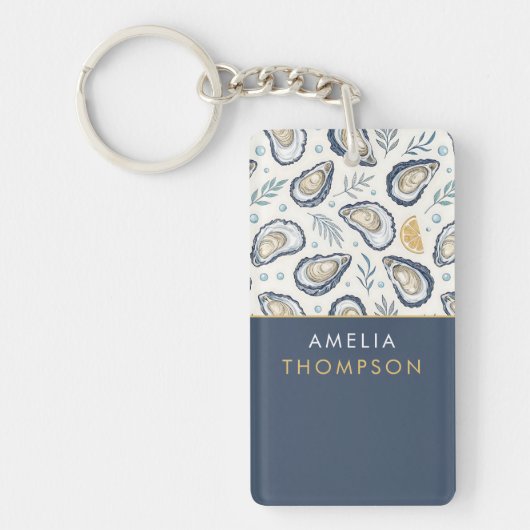 Custom Elegant Marine Oysters Sleutelhanger (Voorkant)