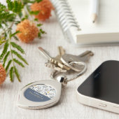 Custom Elegant Marine Oysters Sleutelhanger (Zijkant)
