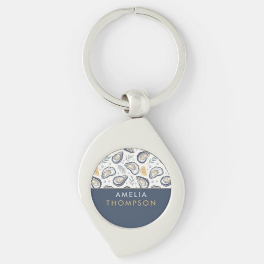 Custom Elegant Marine Oysters Sleutelhanger (Voorkant)