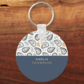 Custom Elegant Marine Oysters Sleutelhanger (Voorkant)