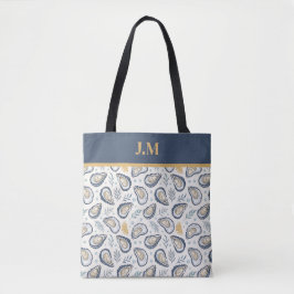 Custom Elegant Marine Oysters Tote Bag