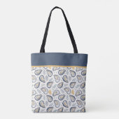 Custom Elegant Marine Oysters Tote Bag (Achterkant)