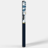 Custom Elegant Mediterranean Lemon Botanical Navy Case-Mate iPhone Case (Achterkant / Rechts)