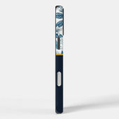 Custom Elegant Mediterranean Lemon Botanical Navy Case-Mate iPhone Case (Achterkant / Rechts)