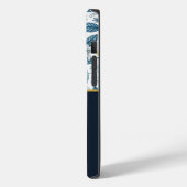 Custom Elegant Mediterranean Lemon Botanical Navy Case-Mate iPhone Case (Achterkant / Links)