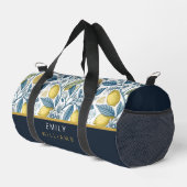 Custom Elegant Mediterranean Lemon Botanical Navy Plunjezak (Rechterhoek)