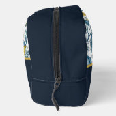 Custom Elegant Mediterranean Lemon Botanical Navy Toilettasje (Rechts)